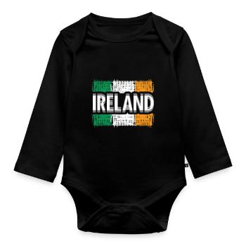 Irland Kobolde - Baby Bio-Langarm-Body - Schwarz - Vorne