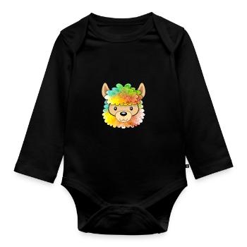 Alpaka - Baby Bio-Langarm-Body - Schwarz - Vorne