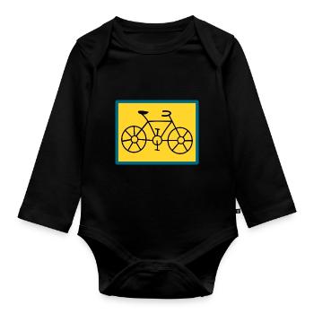 BIKE. BIKE - Organic Longsleeve Baby Bodysuit - black - Front