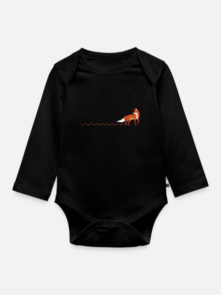 Fuchs Fuchsspur - Baby Bio-Langarm-Body - Schwarz