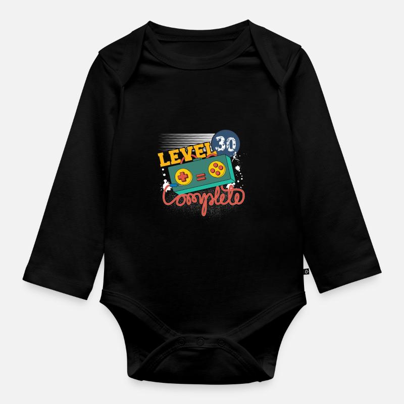 Niveau 30 Complete - Body Bébé bio manches longues - noir