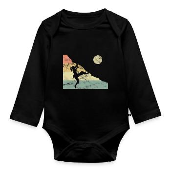 Mama Rock Climbing Mountaineering - Organic Longsleeve Baby Bodysuit - black - Front
