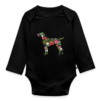 Deutscher Kurzhaar Best GSP Mom Ever - Organic Longsleeve Baby Bodysuit - black - Front
