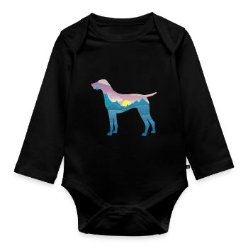 Deutscher Kurzhaar Best GSP Mom Ever - Organic Longsleeve Baby Bodysuit - black - Front