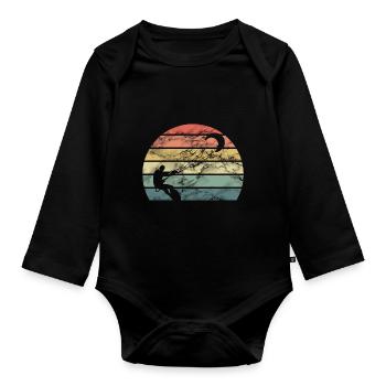 Kiting - Organic Longsleeve Baby Bodysuit - black - Front
