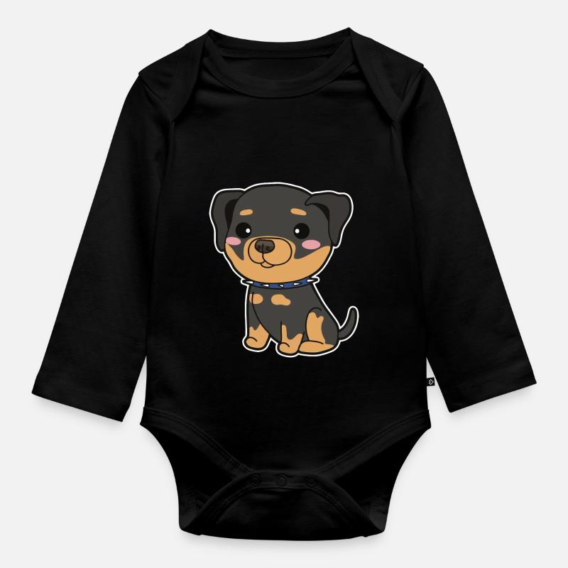 M. Rottweiler - Body Bébé bio manches longues - noir