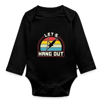 Parkour Freerunning Traceur - Baby Bio-Langarm-Body - Schwarz - Vorne