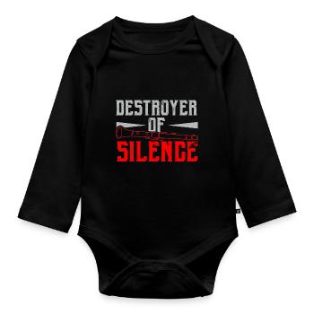 Destroyer le clarinettiste silencieux Instrumentiste - Body Bébé bio manches longues - noir - Devant