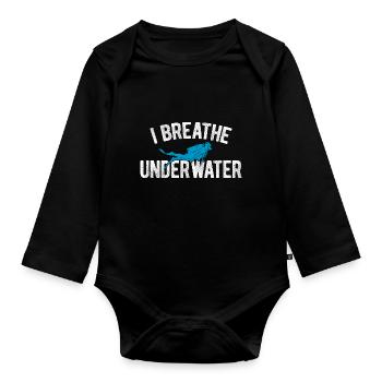 Apnoetaucher Freitaucher Taucher - Baby Bio-Langarm-Body - Schwarz - Vorne