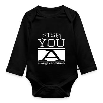christmas present axie quote funny sayings - Baby Bio-Langarm-Body - Schwarz - Vorne