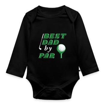 Golf Golfeurs Golfeurs - Body Bébé bio manches longues - noir - Devant