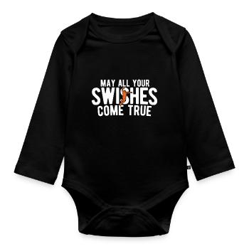 Basketball - Baby Bio-Langarm-Body - Schwarz - Vorne