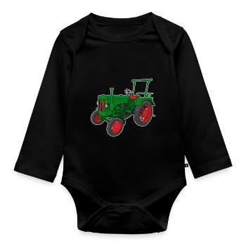 Steyr Traktor Steyr Autriche /Agriculteur / Dorfkind - Body Bébé bio manches longues - noir - Devant