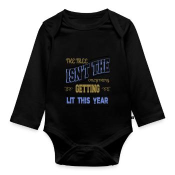 Bedroom Beach Holiday Jokes Bodybuilding Dork - Organic Longsleeve Baby Bodysuit - black - Front