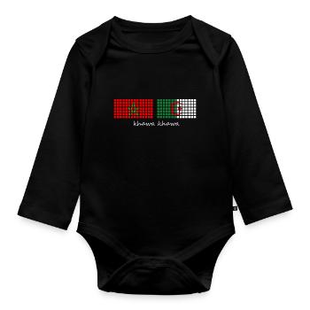 Maroc Algérie - Body Bébé bio manches longues - noir - Devant