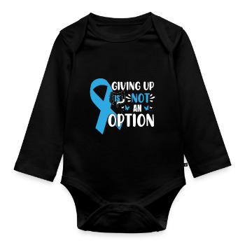 Colon Cancer Fighter - Organic Longsleeve Baby Bodysuit - black - Front