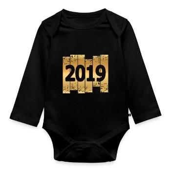 in 2019 - Organic Longsleeve Baby Bodysuit - black - Front