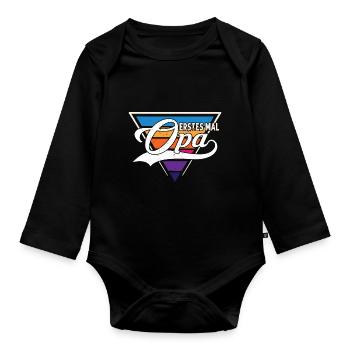 Grossvater opa Opas Geschenk - Baby Bio-Langarm-Body - Schwarz - Vorne