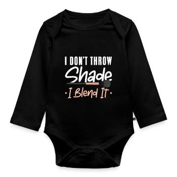 Ich werfe keinen Schatten - Baby Bio-Langarm-Body - Schwarz - Vorne