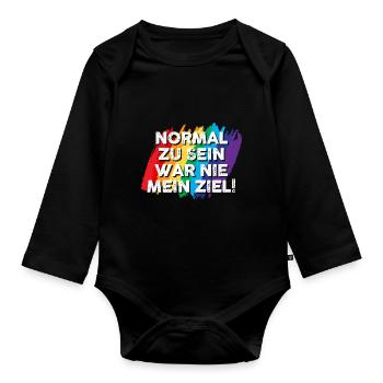 Schullehrerin Lehrerin - Baby Bio-Langarm-Body - Schwarz - Vorne