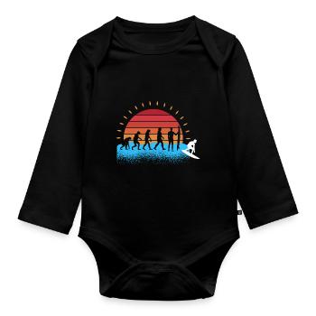 Schullehrerin Lehrerin - Baby Bio-Langarm-Body - Schwarz - Vorne