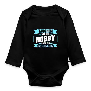 Schullehrer Lehrer - Baby Bio-Langarm-Body - Schwarz - Vorne