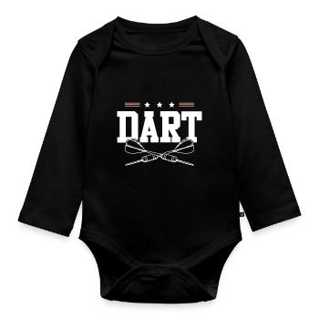 dart darts - Baby Bio-Langarm-Body - Schwarz - Vorne