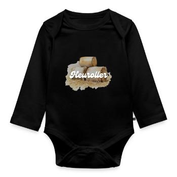 Heuroller - Baby Bio-Langarm-Body - Schwarz - Vorne