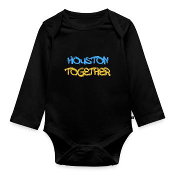 Houston Together Design pour les fiers résidents de Houston - Body Bébé bio manches longues - noir - Devant