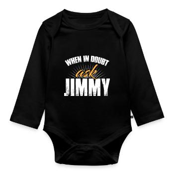 En cas de doute, demandez à Jimmy - Body Bébé bio manches longues - noir - Devant