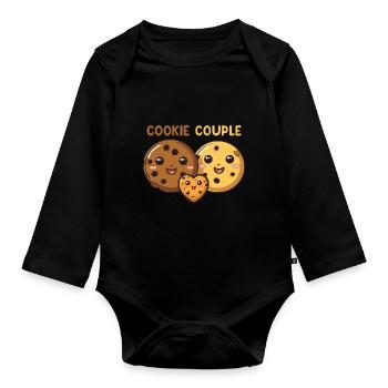 Cookie Love Duo - Sweet Laughter Together - Baby Bio-Langarm-Body - Schwarz - Vorne