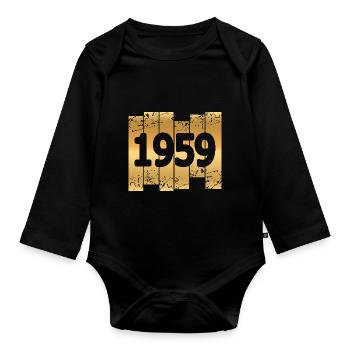 1959 - Baby Bio-Langarm-Body - Schwarz - Vorne