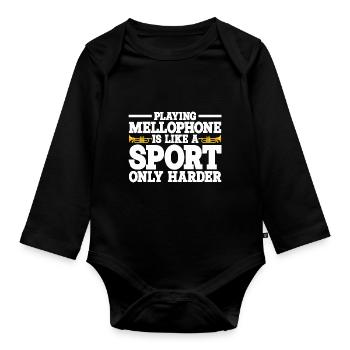 Mellophon - Baby Bio-Langarm-Body - Schwarz - Vorne