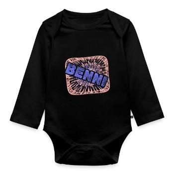 Kollege Benni - Baby Bio-Langarm-Body - Schwarz - Vorne