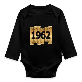 1962 - Baby Bio-Langarm-Body - Schwarz - Vorne