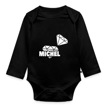 Précieux Michel - Body Bébé bio manches longues - noir - Devant