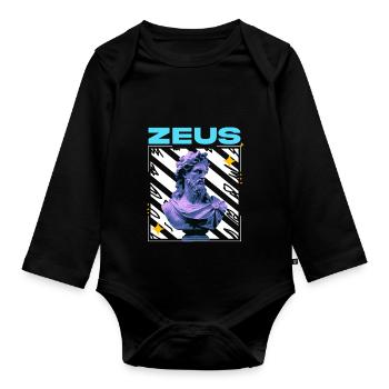 ZEUS - Organic Longsleeve Baby Bodysuit - black - Front