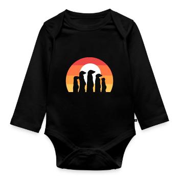 Erdmännchen - Baby Bio-Langarm-Body - Schwarz - Vorne