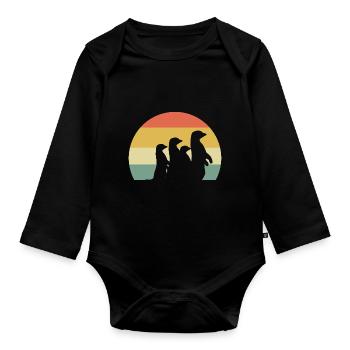Erdmännchen - Baby Bio-Langarm-Body - Schwarz - Vorne