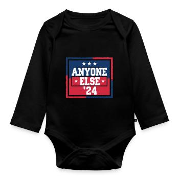 Anyone Else Election 2024 - Organic Longsleeve Baby Bodysuit - black - Front