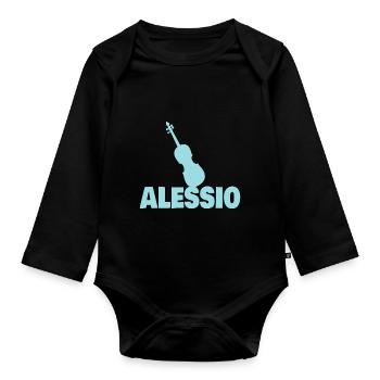 Viola Alessio - Body Bébé bio manches longues - noir - Devant