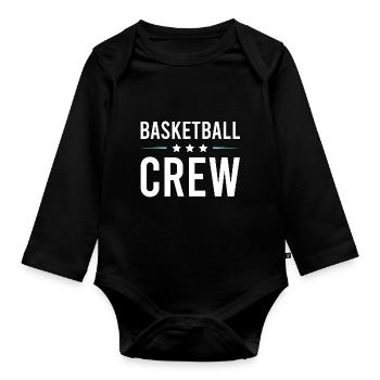 Équipe de basket-ball - Body Bébé bio manches longues - noir - Devant