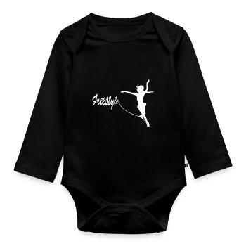 Freestyle Figure Skating - Organic Longsleeve Baby Bodysuit - black - Front