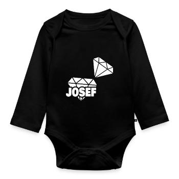 Geschenk für Josef - Baby Bio-Langarm-Body - Schwarz - Vorne