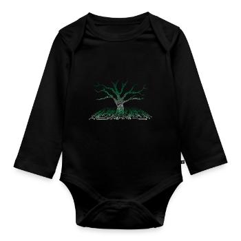 Computer scientist - Organic Longsleeve Baby Bodysuit - black - Front