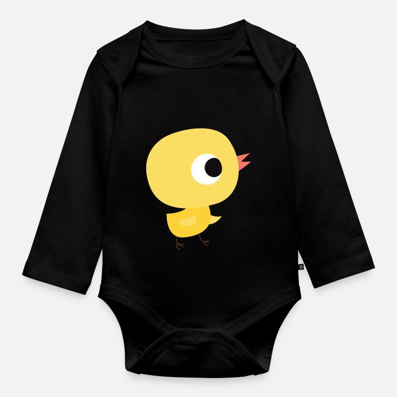 Poussin - Body Bébé bio manches longues - noir