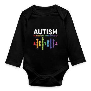Autism - Body Bébé bio manches longues - noir - Devant
