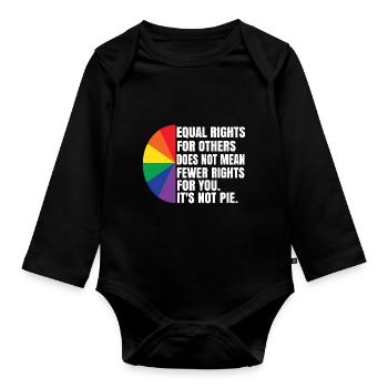 Equal Rights For Others Does Not Mean Fewer Rights - Baby Bio-Langarm-Body - Schwarz - Vorne