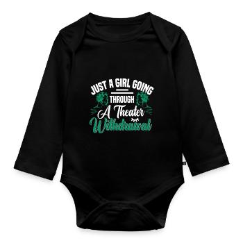FILLE PASSANT PAR UN THÉÂTRE RETRAIT Cadeaux - Body Bébé bio manches longues - noir - Devant