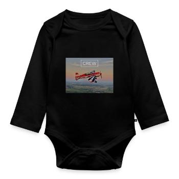 YAK54 SUNSET - Baby Bio-Langarm-Body - Schwarz - Vorne
